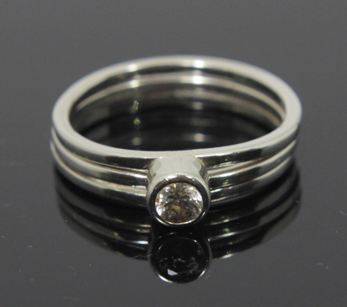 Sterling Silver Ring Within a Ring Size 8