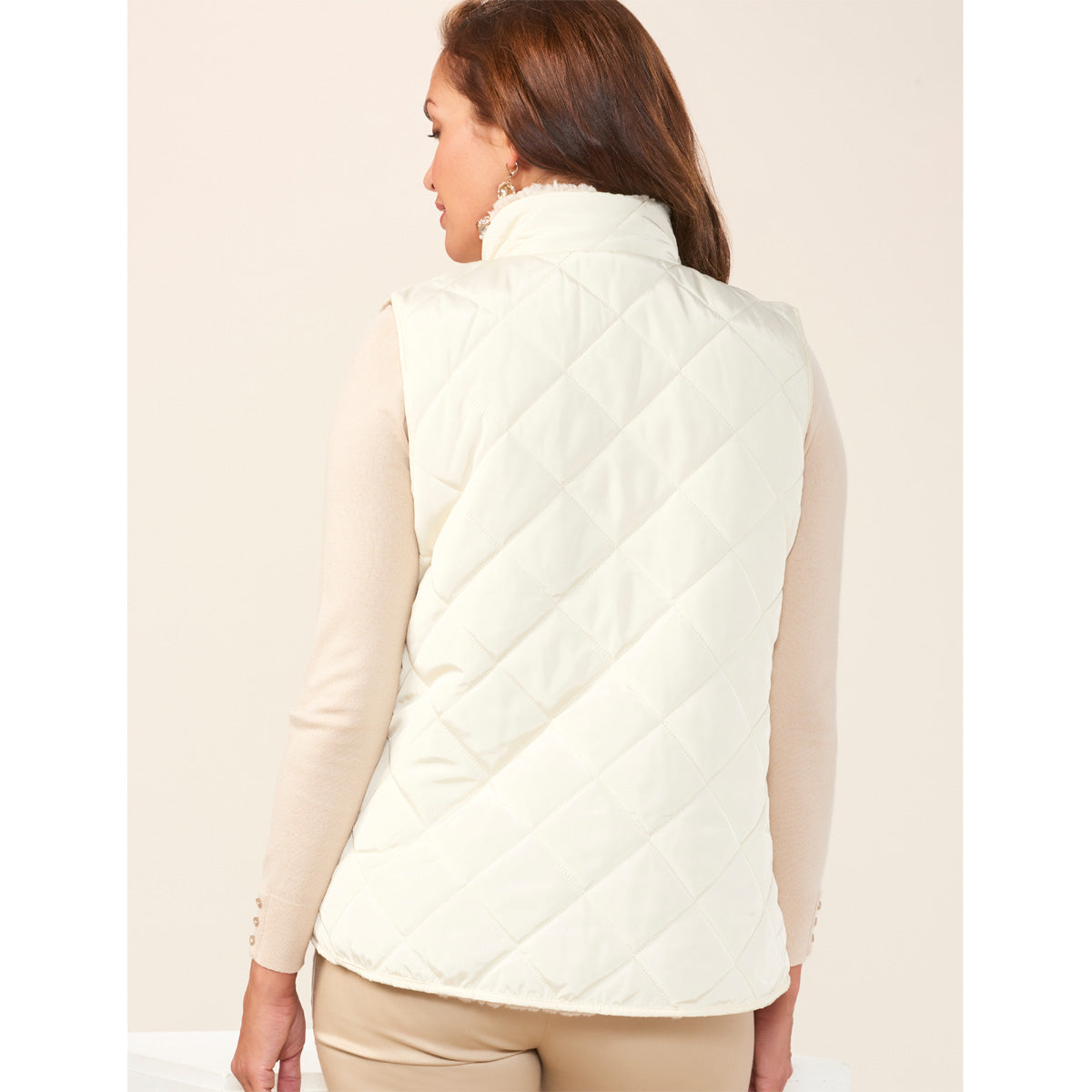 Charlie Paige Reversible Sherpa Vest, asstd. colors