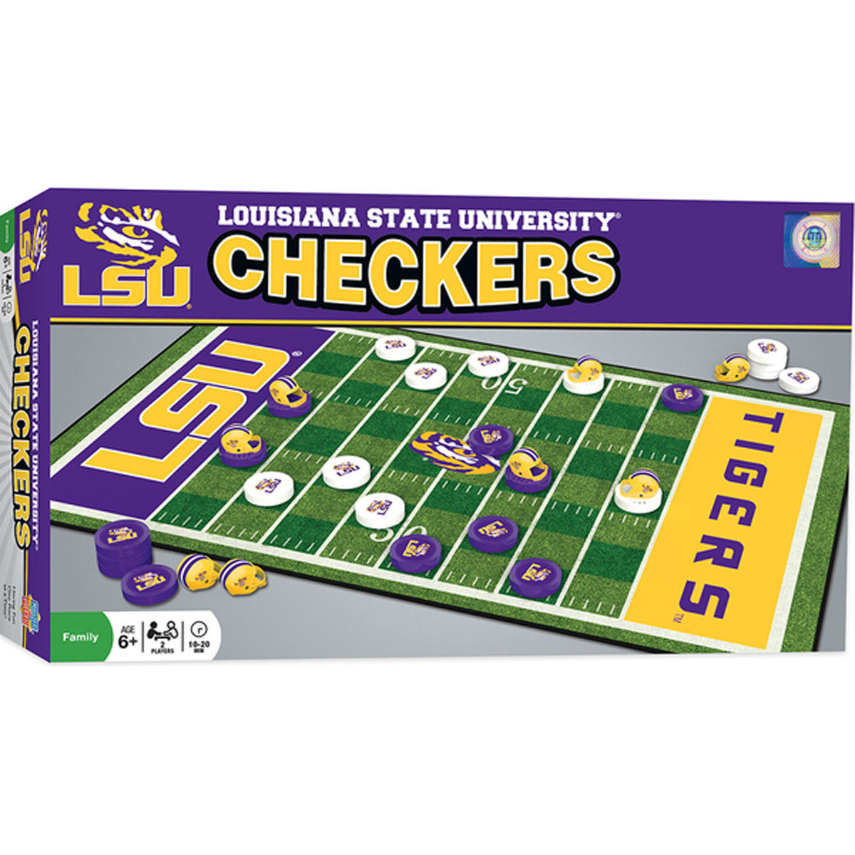 LSU Checkers Board Game