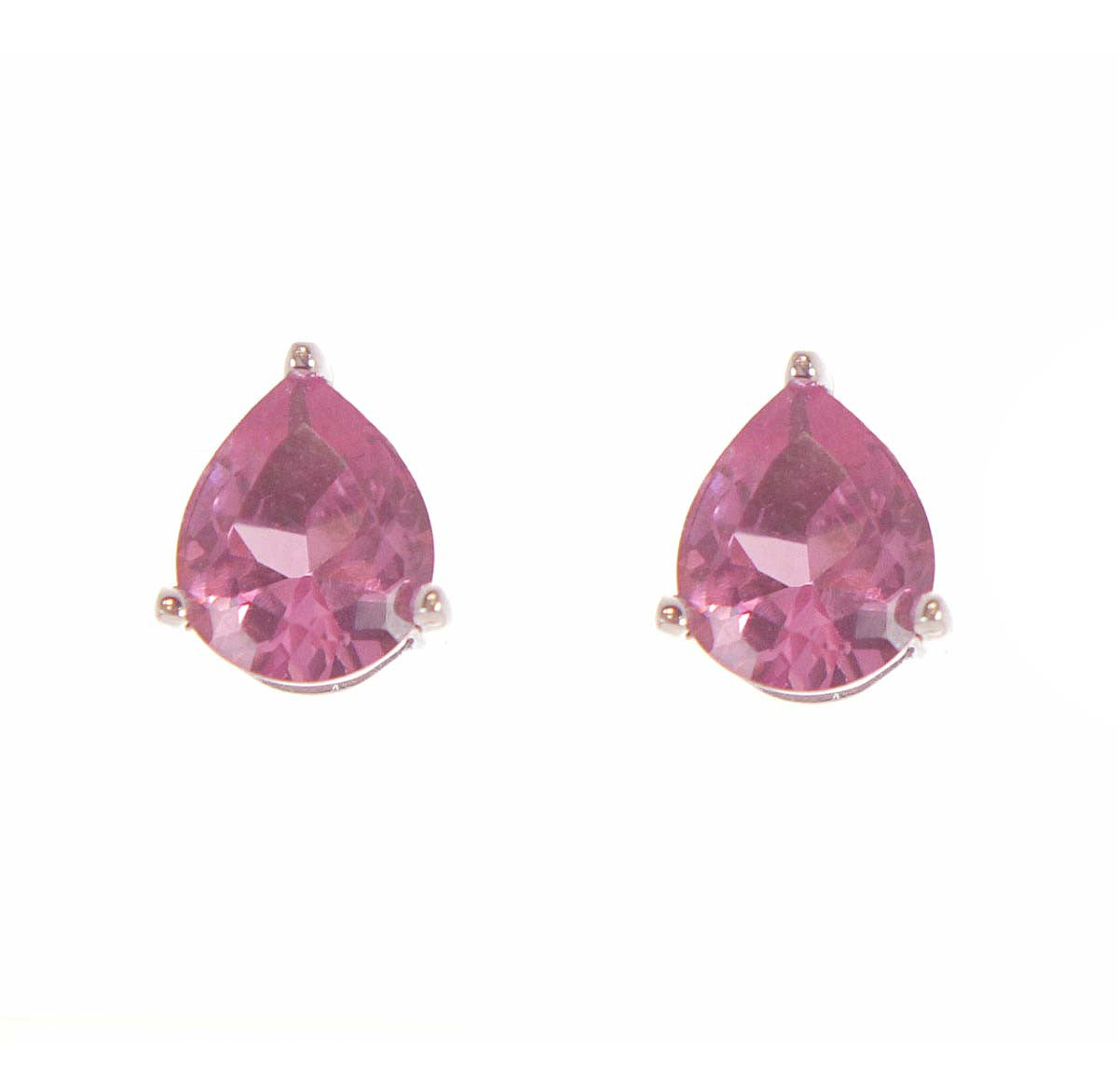 Pink Tear Cubic Zirconia Earrings