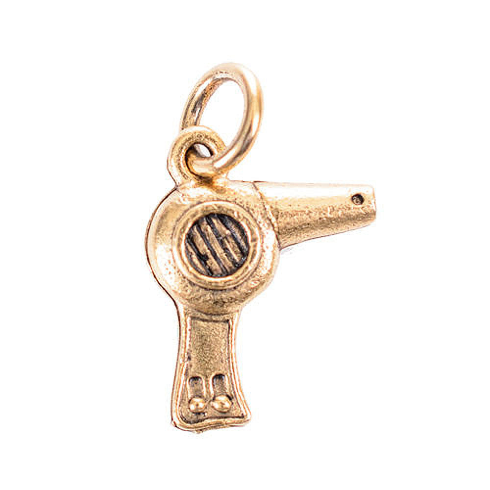 Hairdryer Gold Character Charm