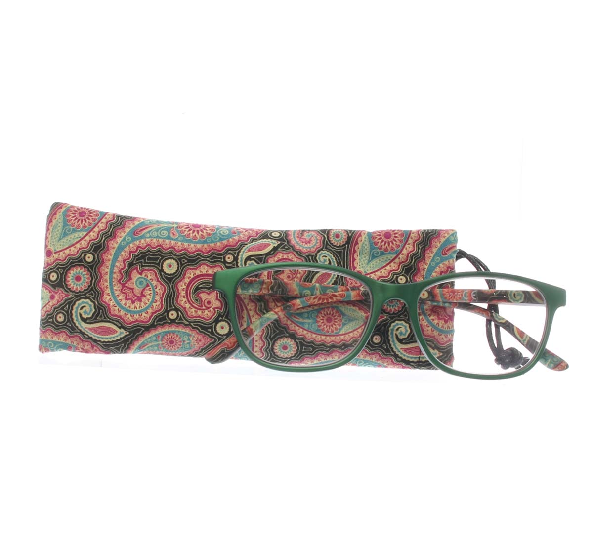 Paisley Readers with Fabric Pouch