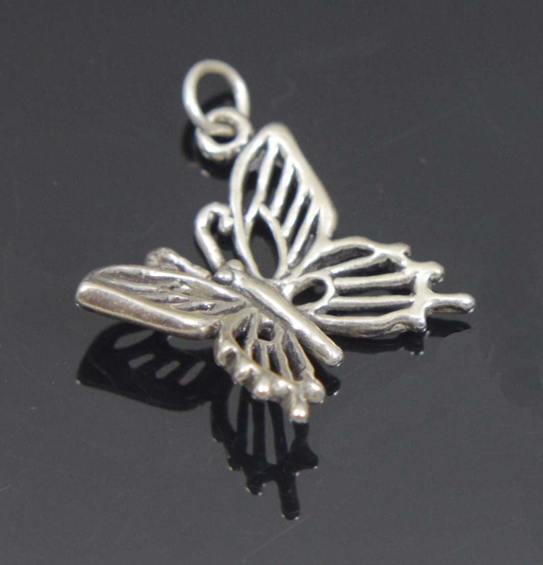 Butterfly Filigree Charm, Sterling Silver