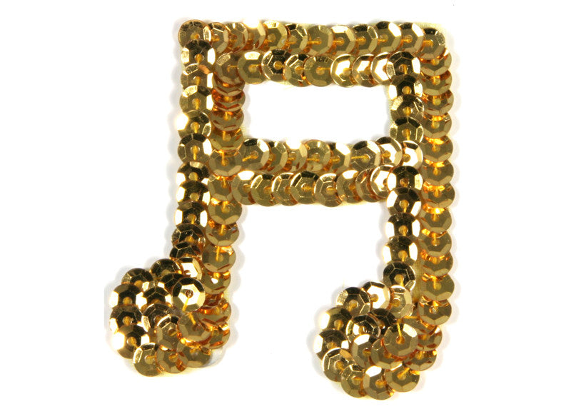 Applique Musical Note Gold