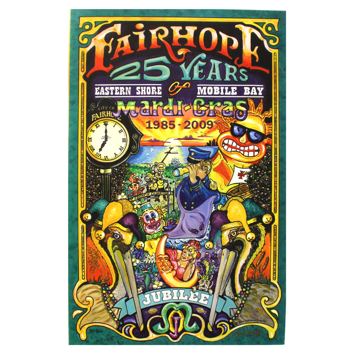 Fairhope 25 Years of Mardi Gras poster