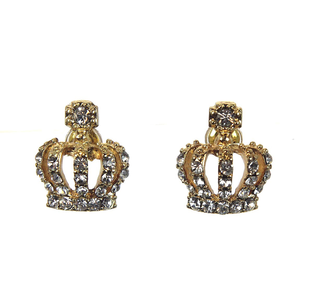 Crown Crystal Stud Earrings