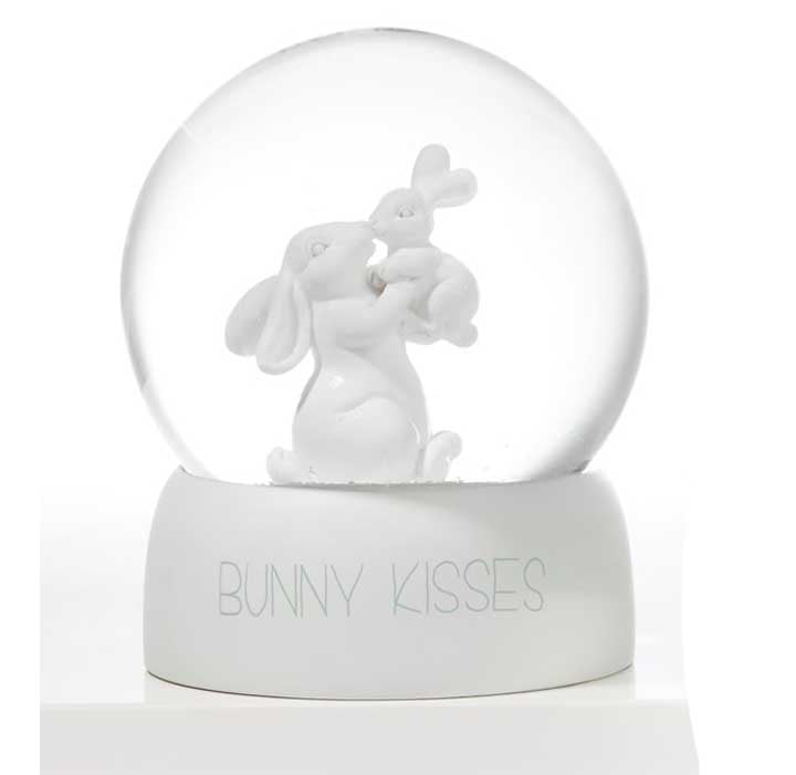 Bunny Water Globe, "Bunny Kisses" or "Bunny Love"