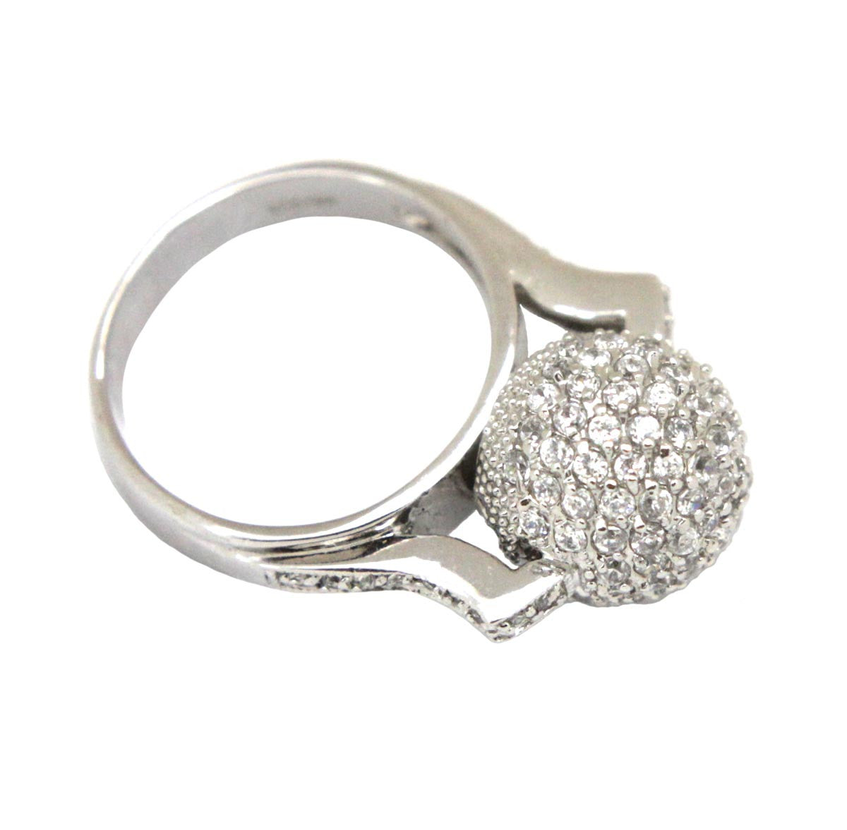 Sterling Silver Diamond CZ Ring Size 9
