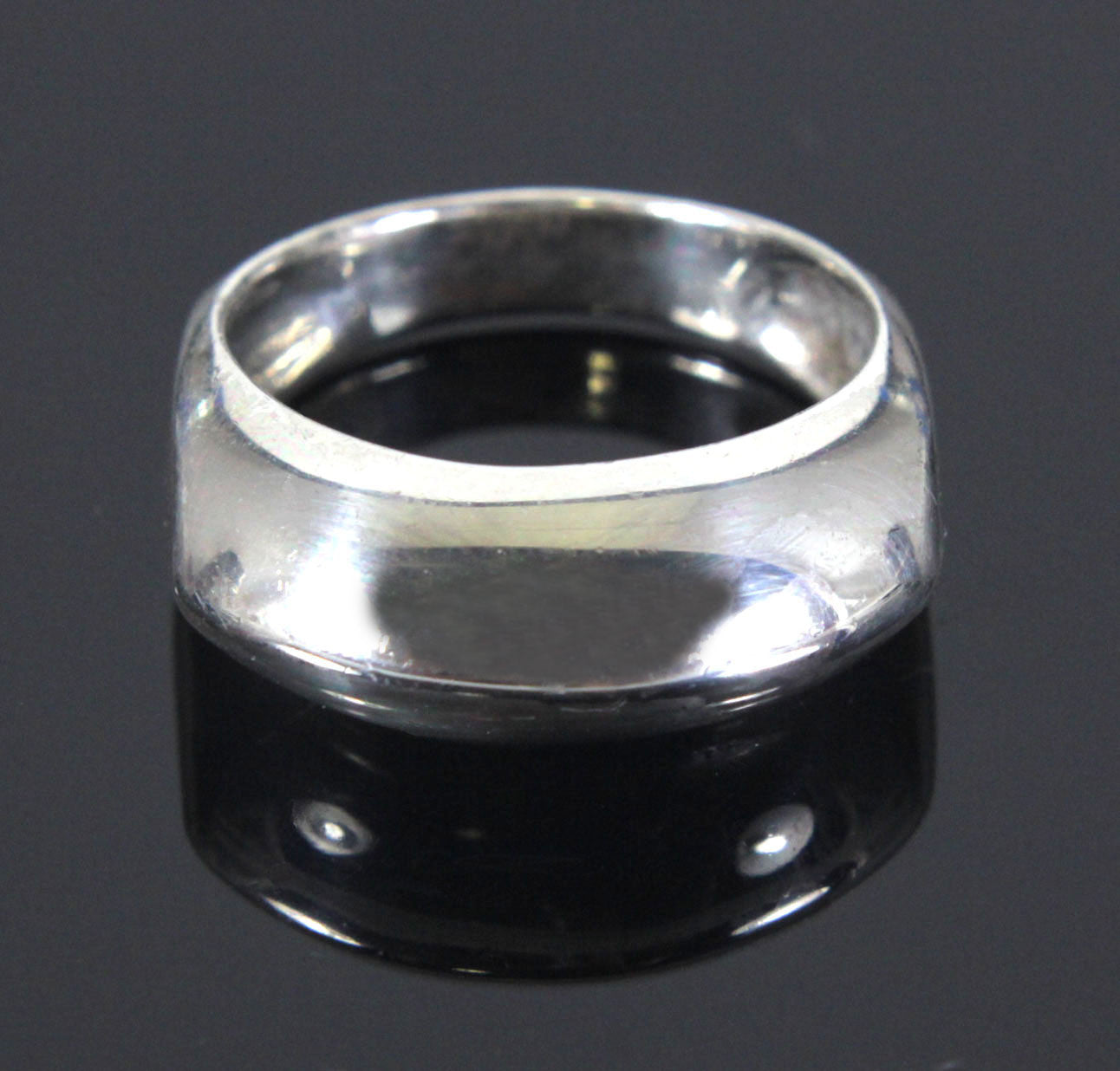 Sterling Silver Ring Angled Size 9