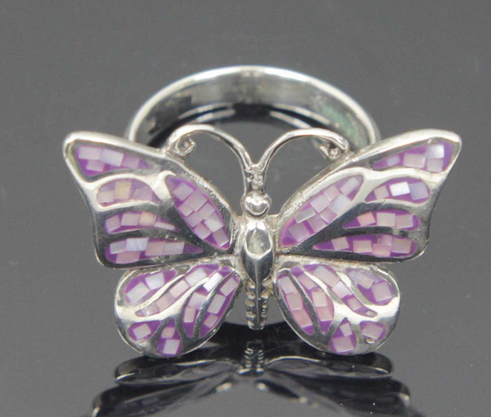 Butterfly Ring Sterling Silver Size 9