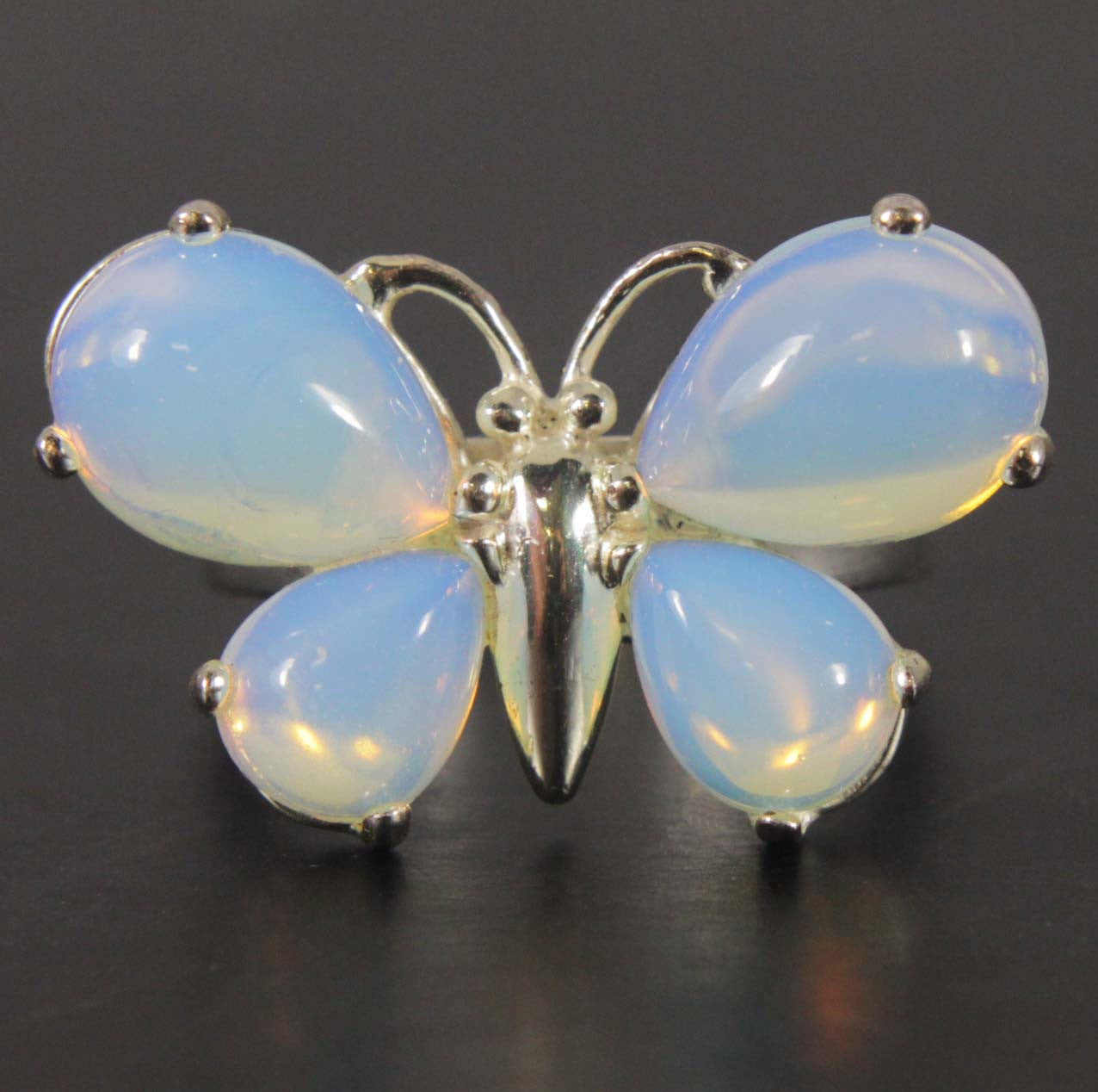 Butterfly Ring Moonstone Sterling Silver Size 7