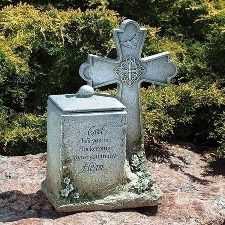 Memorial Box w/ Cross and Verse