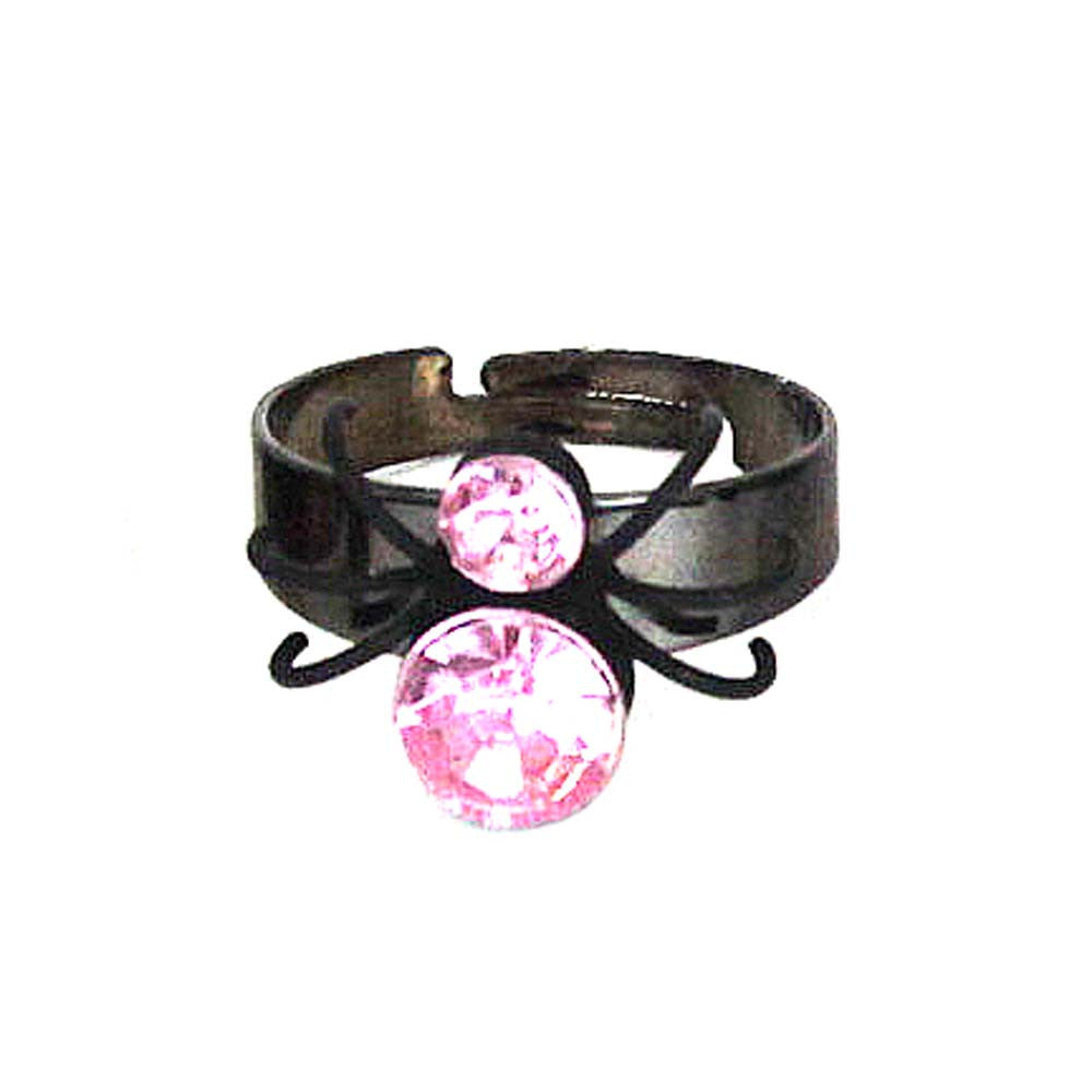 Spider Ring Adjustable small Pink