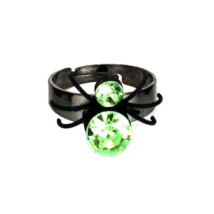 Spider Ring Adjustable small Green