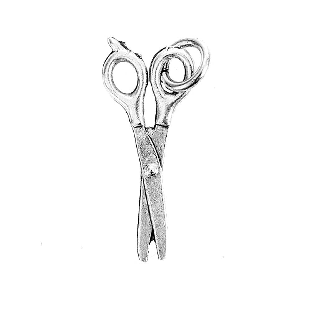 Scissors Silver Character Charm