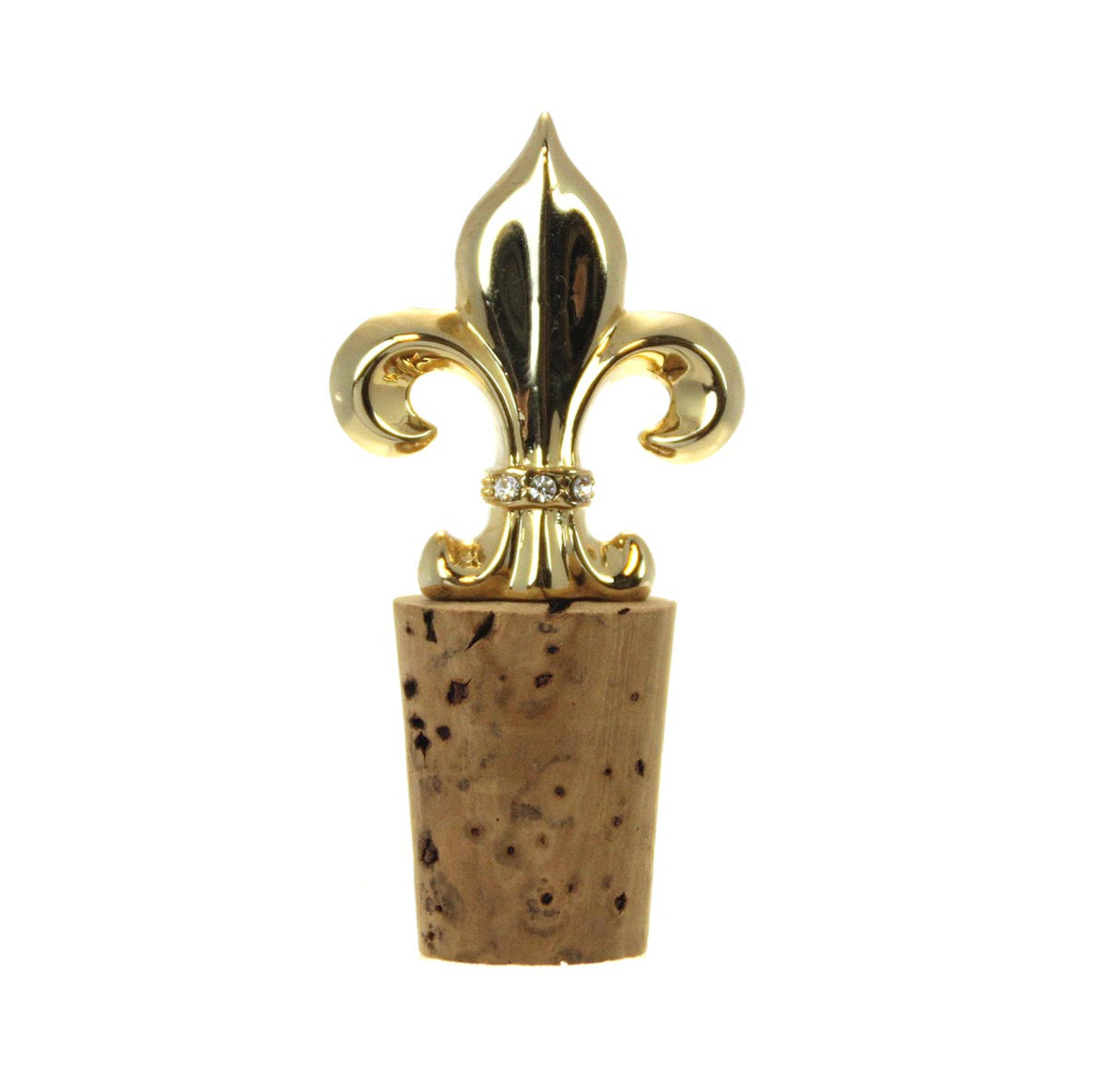 Bottle Stopper, Gold Fleur De Lis