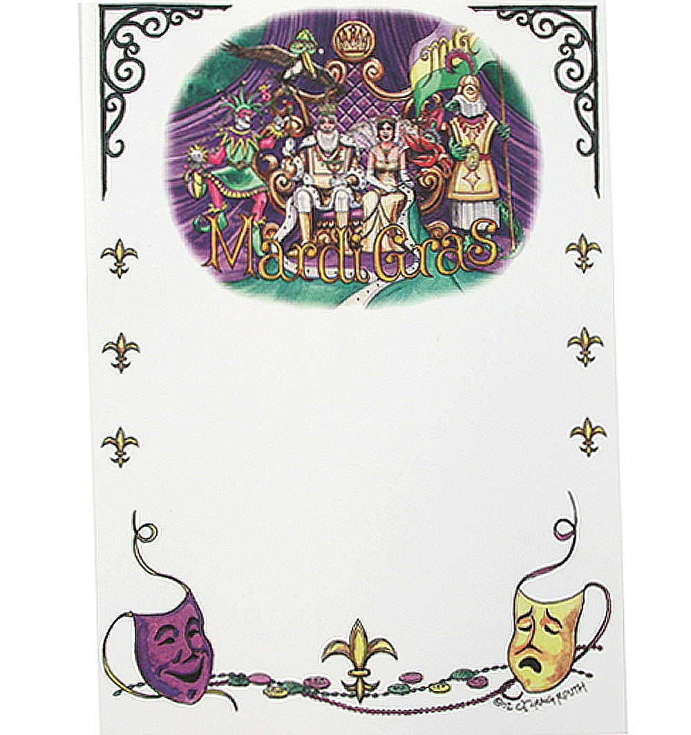 Mardi Gras Court, King, Queen & Jester Note Cards