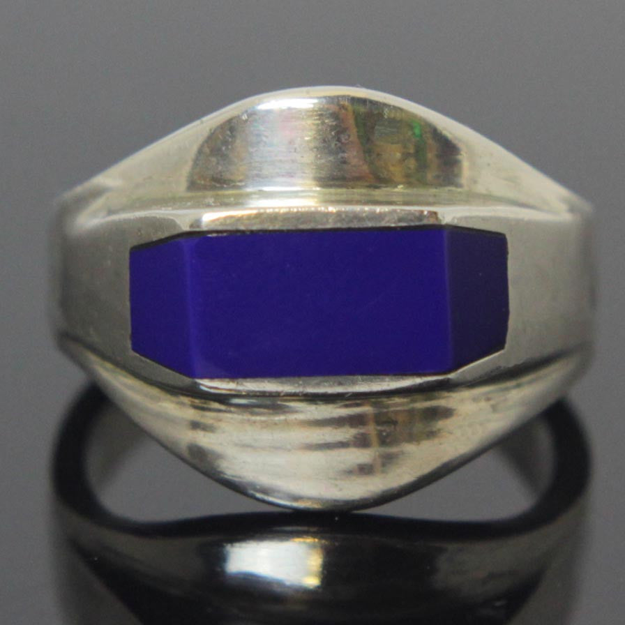 Sterling Silver Lapis Ring Size 10
