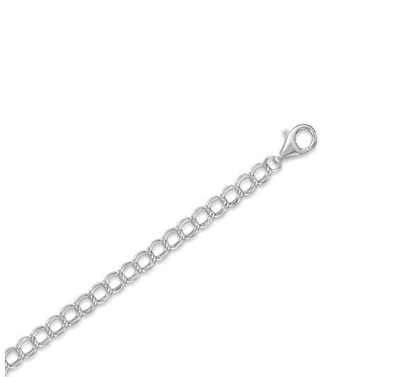 Sterling Silver Charm Chain 6"