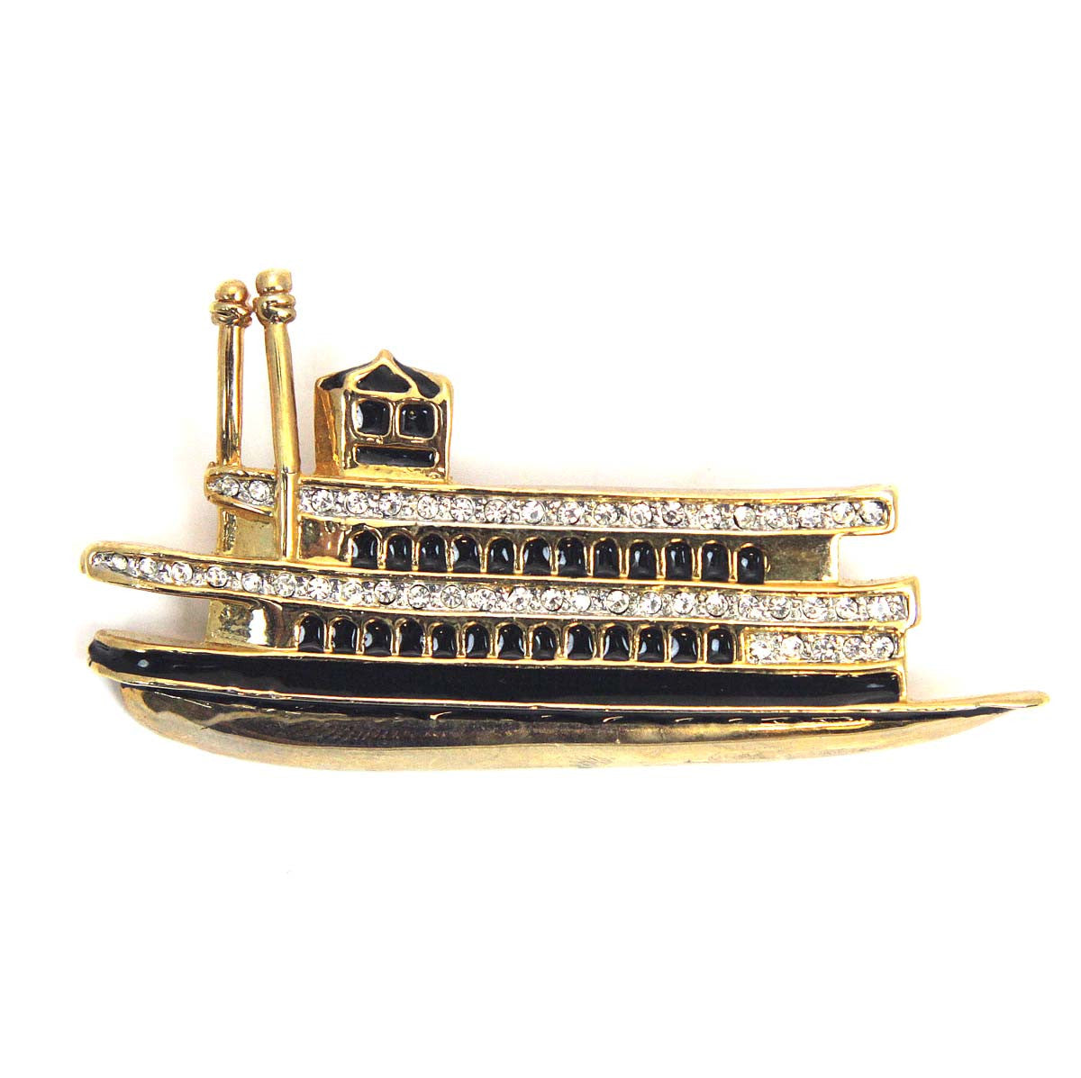 Ferry Steamboat Pin, Gold
