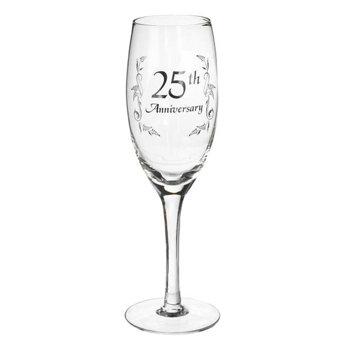 Champagne Glass 25th Anniversary