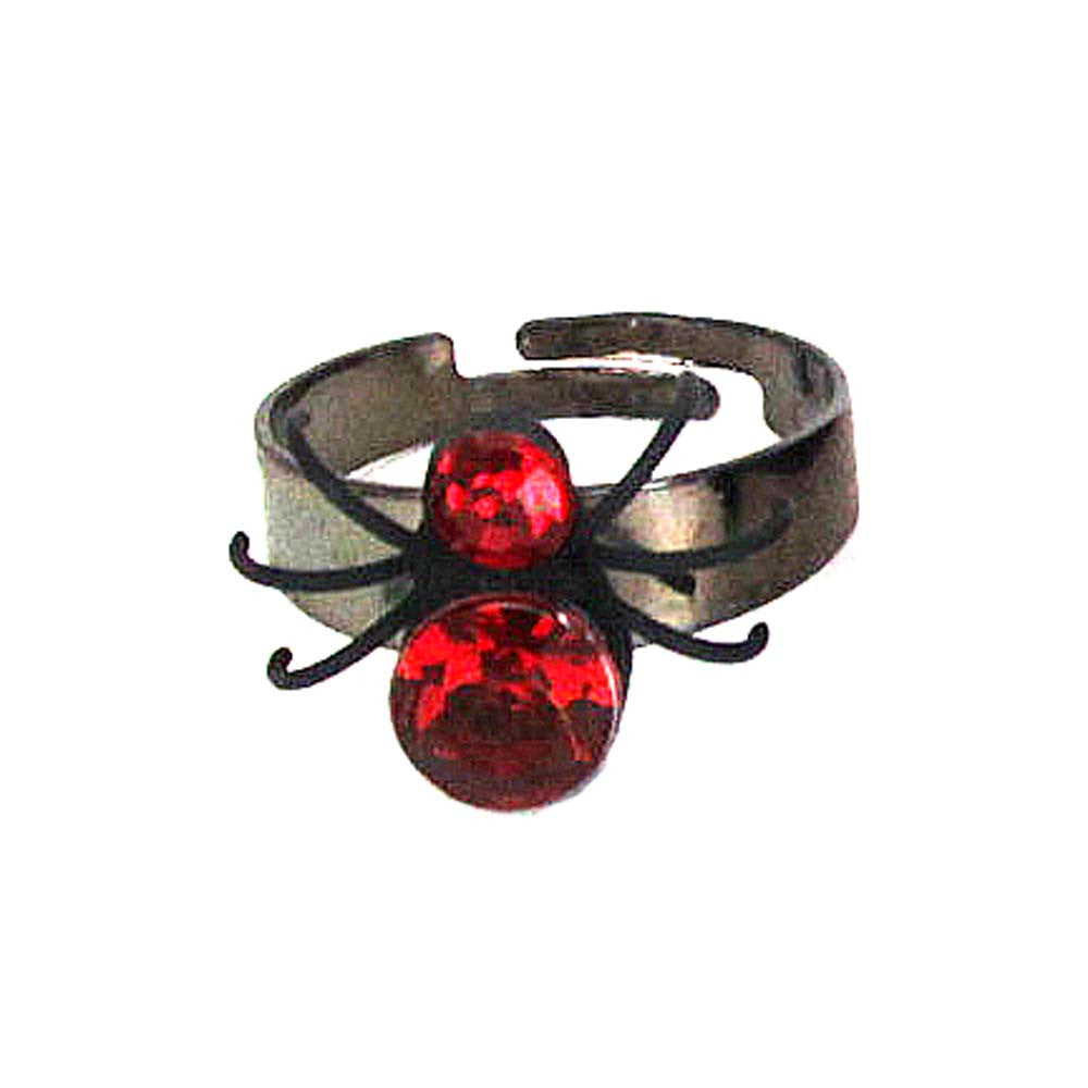 Spider Ring Adjustable small Red