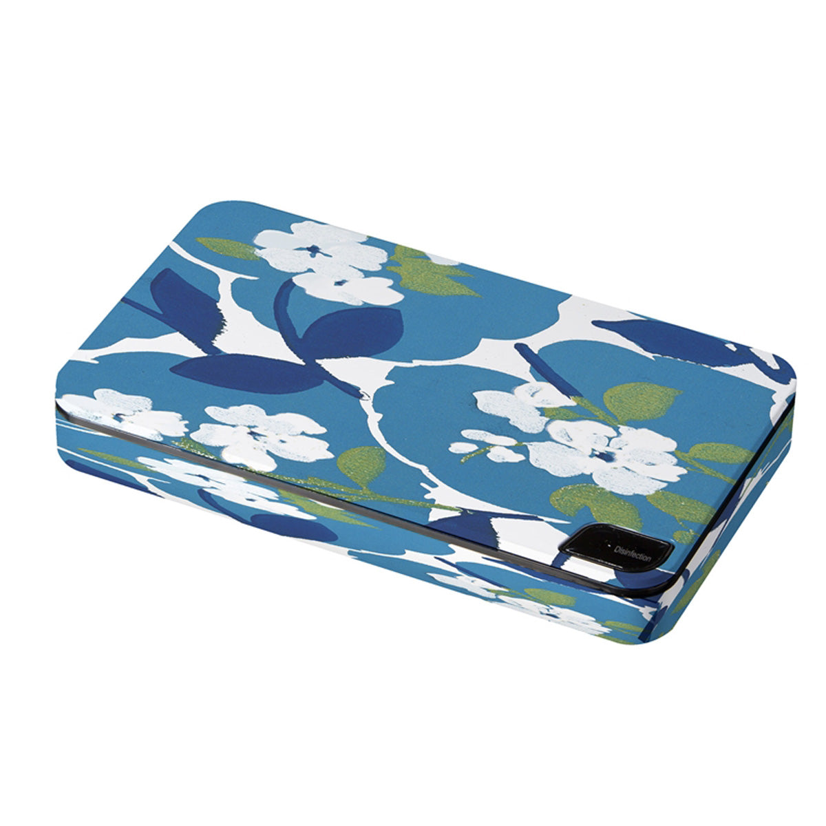 UVC Light Sanitizer and Phone Charging Case, Blue Floral