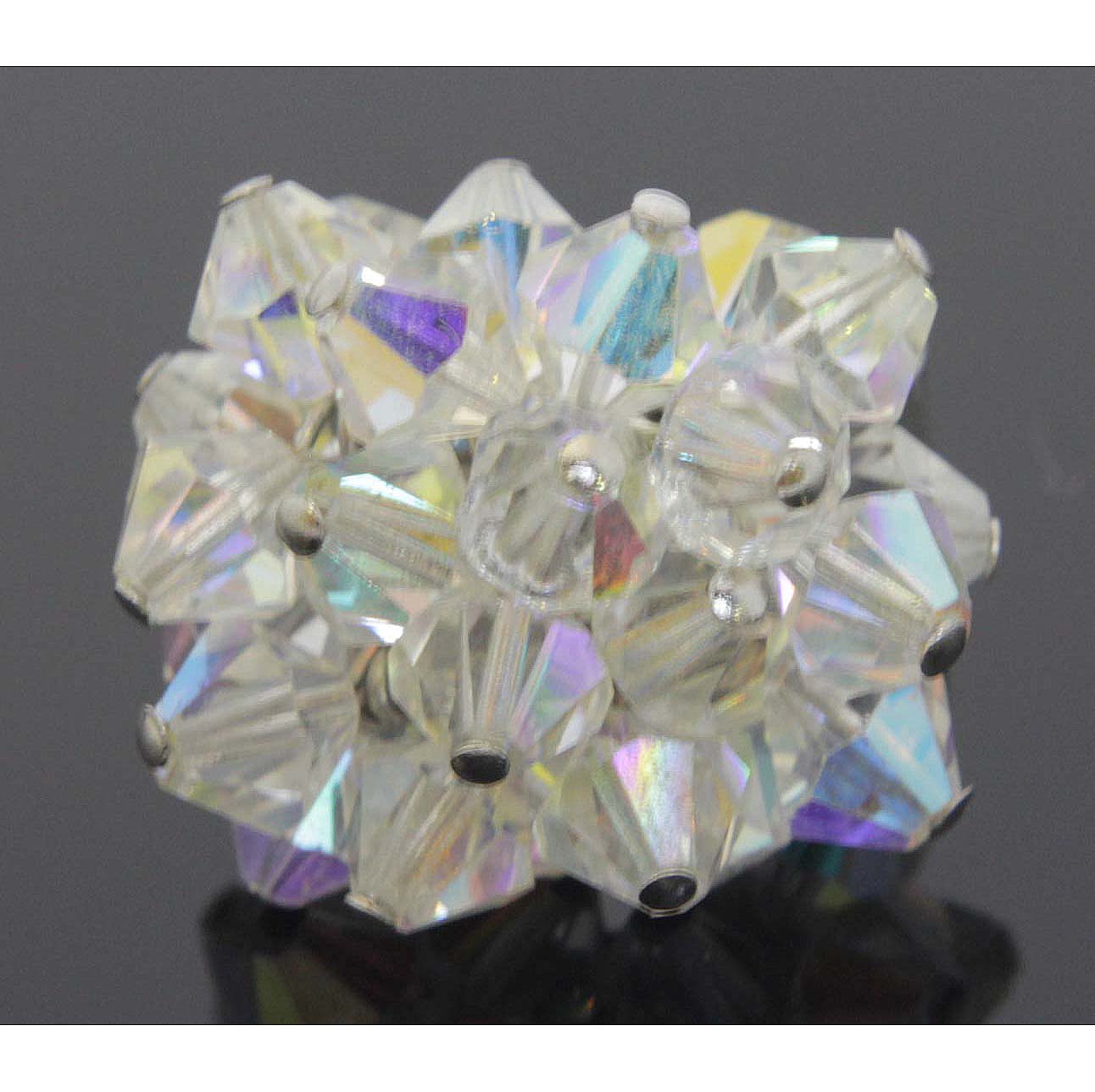 Crystal Ring Adjustable Aurora Borealis