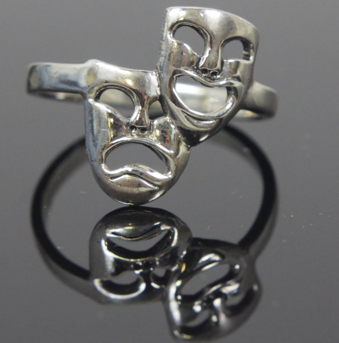 Comedy & Tragedy Sterling Silver Size 5.5