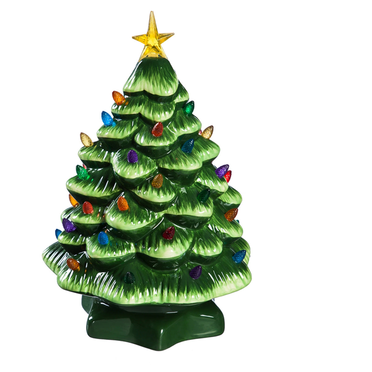 Evergreen Enterprises, Inc 4 LED Ceramic Christmas Tree Ornament