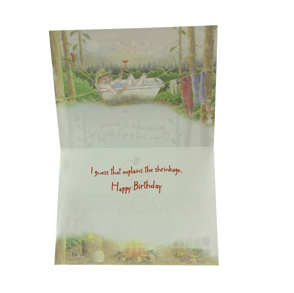 Birthday Card: Here's to a guy who's soaked in experience! (image of Tub)