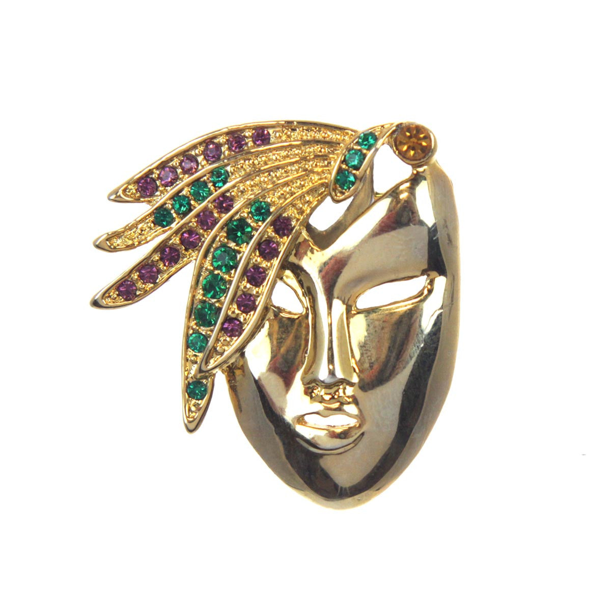 Lady Face Pin, Gold