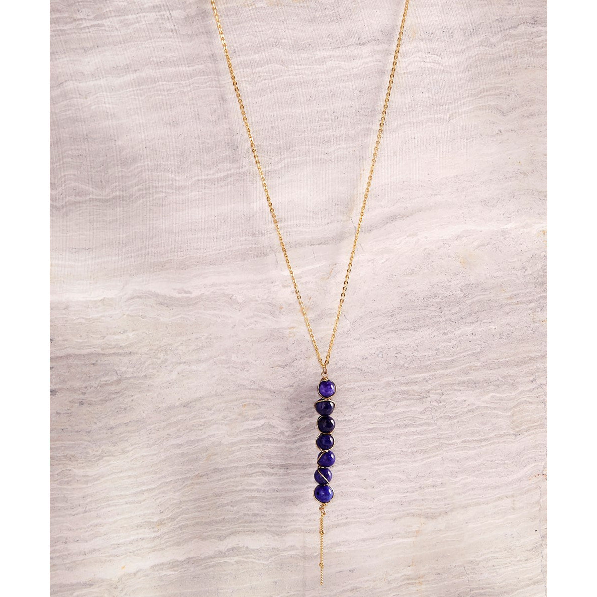 Wire Wrapped Gemstone Chakra Necklace