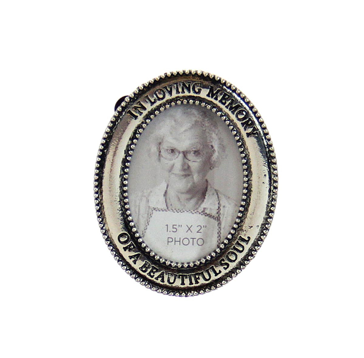 Memorial Photo Candle Pin Oval