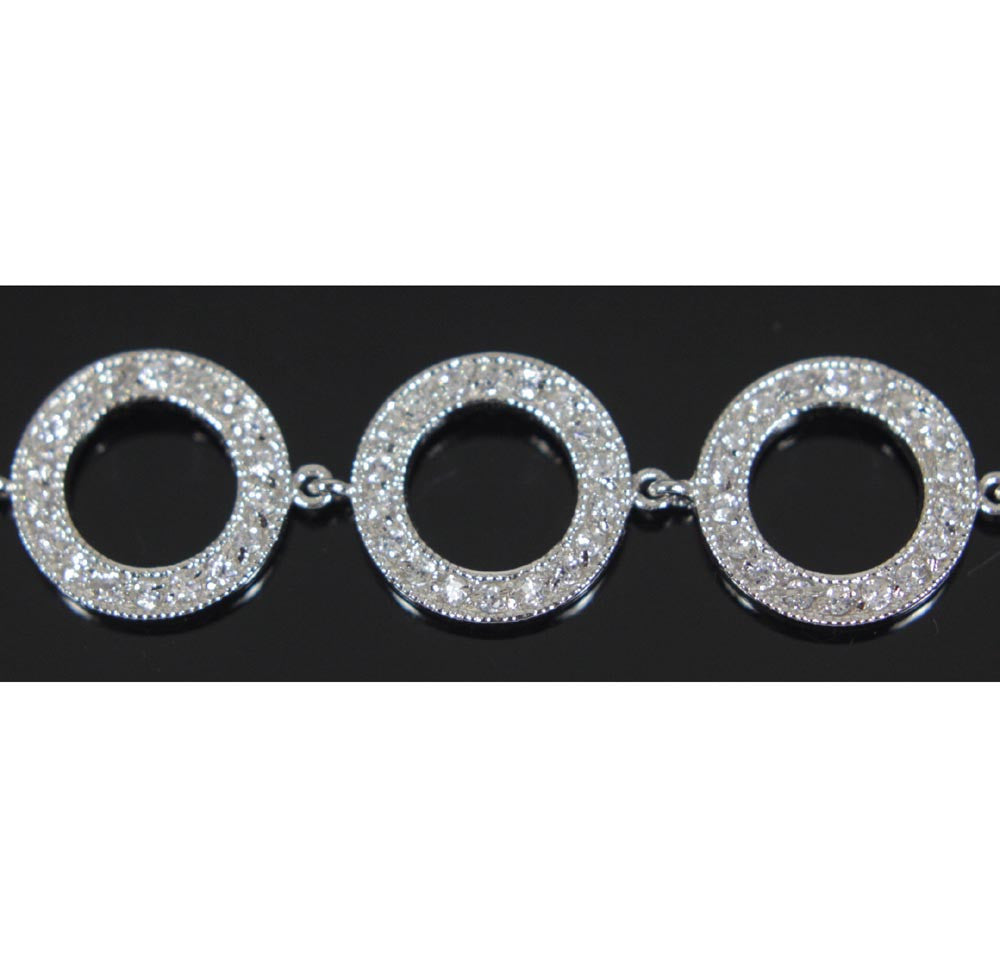 Sterling Silver Bracelet Circles 7.5