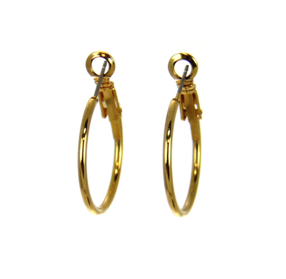 Gold Hoop Earrings .9"