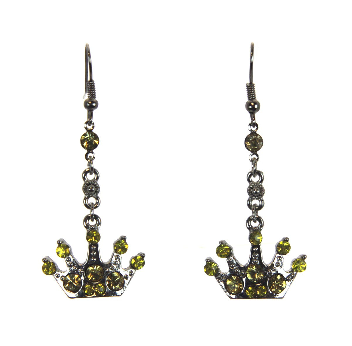 Crown Earrings with Citrine