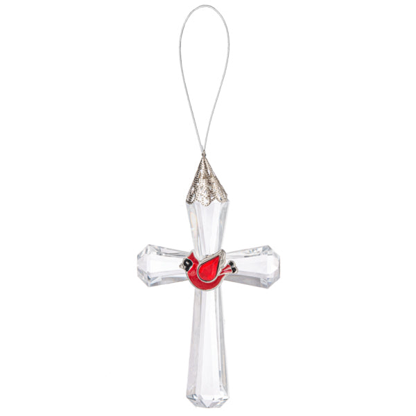 Cardinal Cross Ornament