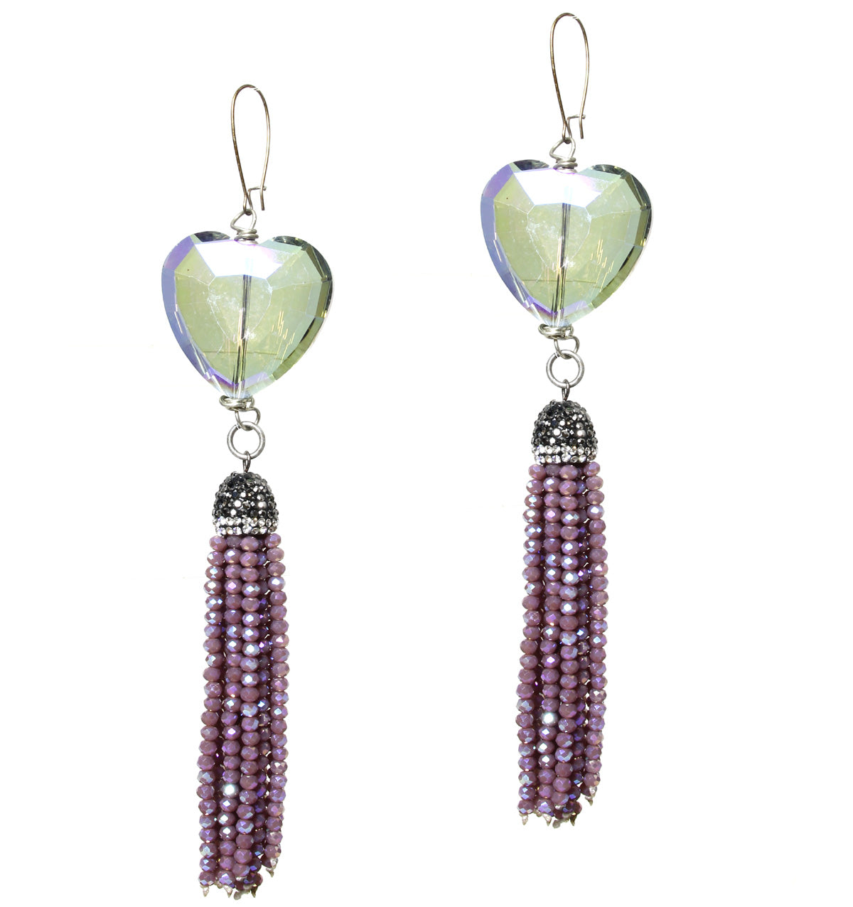 Purple Tassel Earrings, Amy Labbe
