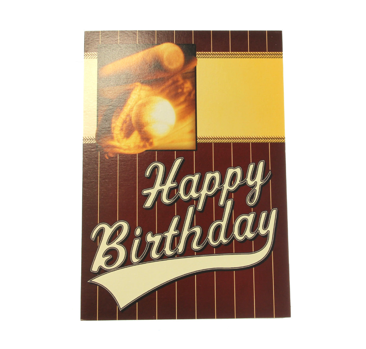 Birthday Card: Happy Birthday (w/ Baseball)