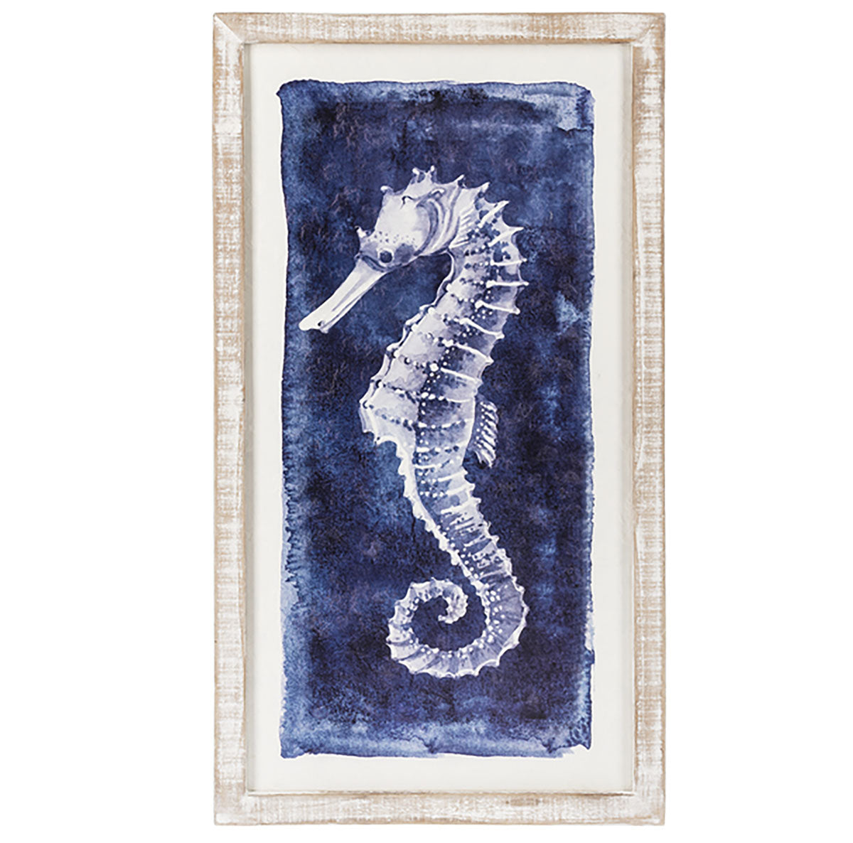 White Framed Seahorse Print