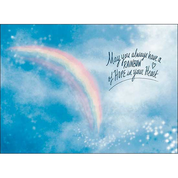 Encouragement & Support Card: Always Believe (Angel & Rainbow)