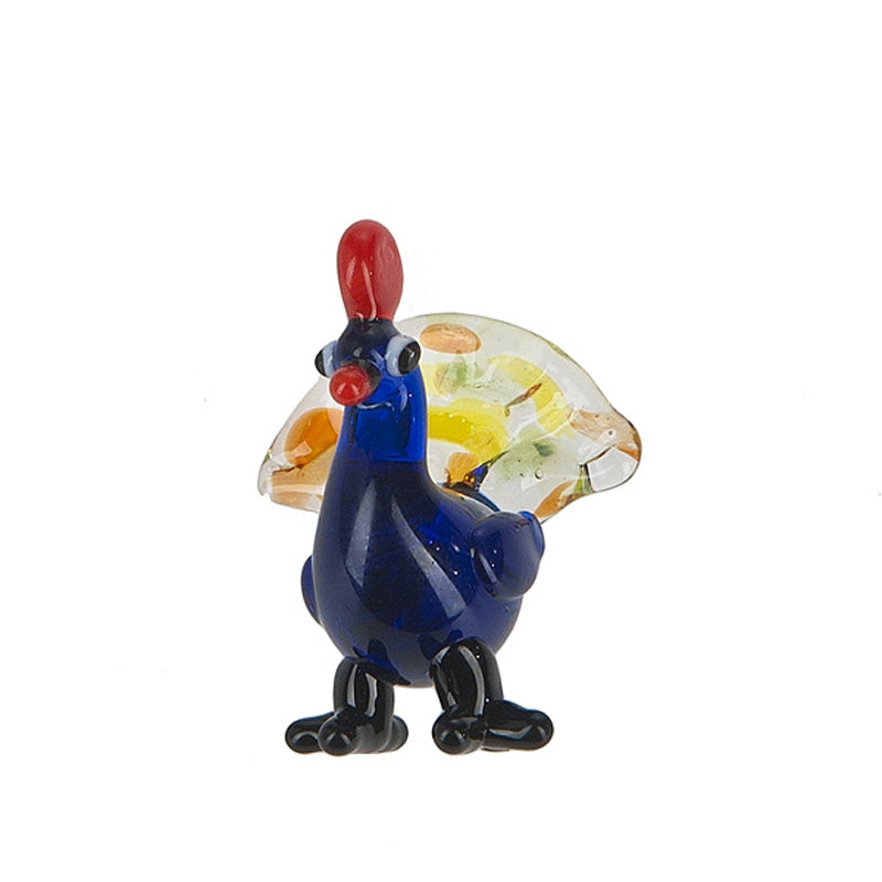 Miniature World- Blue Peacock Glass