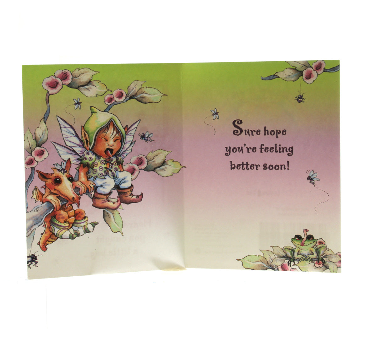 Notions Get Well Card: Heard you caught a little bug....