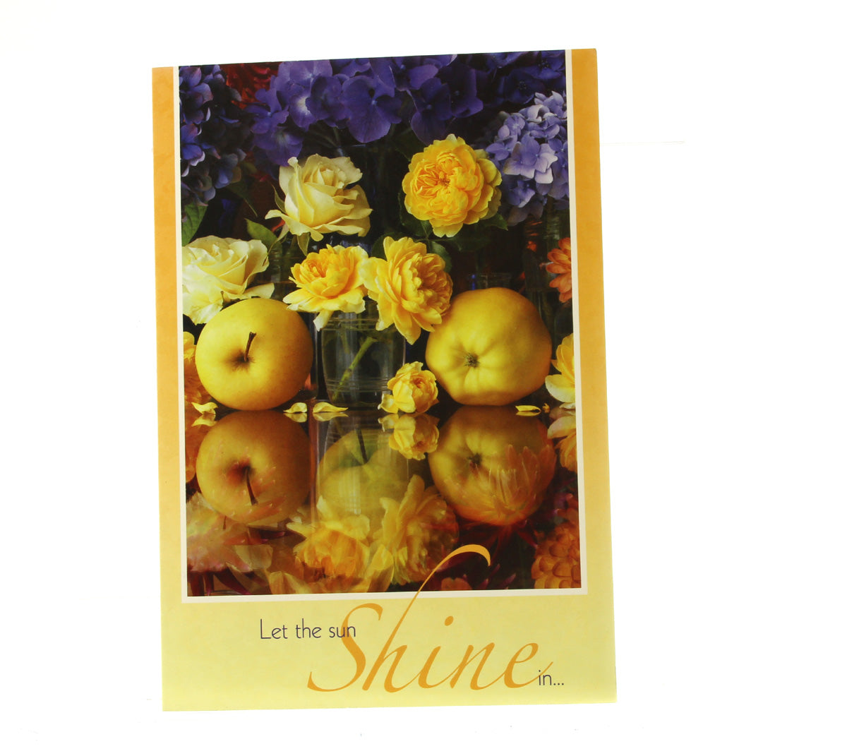 Get Well Card: Let the sun shine in... (Image of apples & flowers)