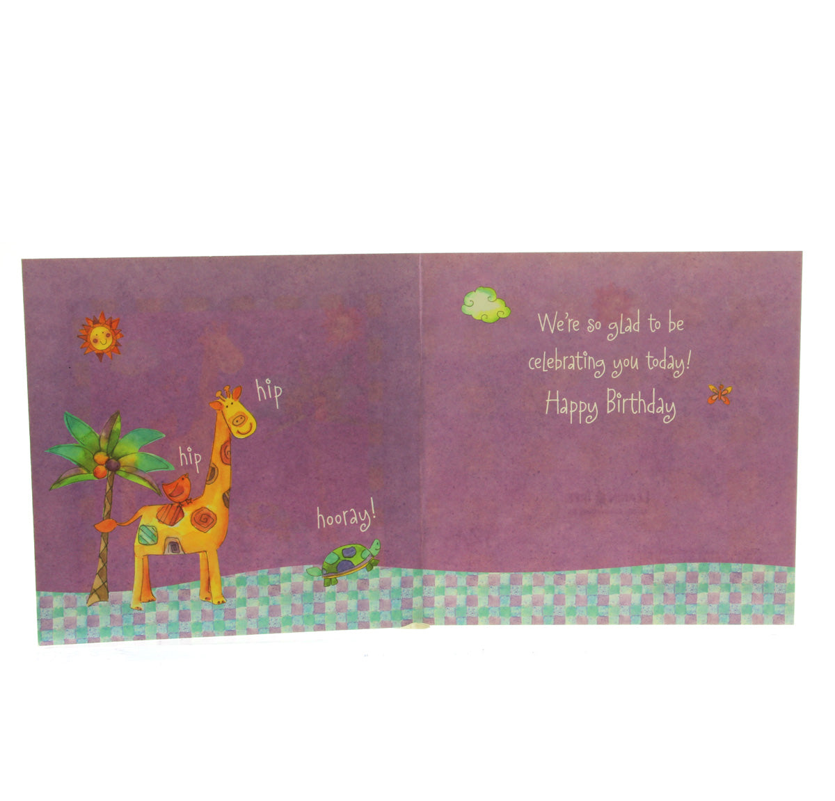 Birthday Card Qubes: (Giraffe on front)