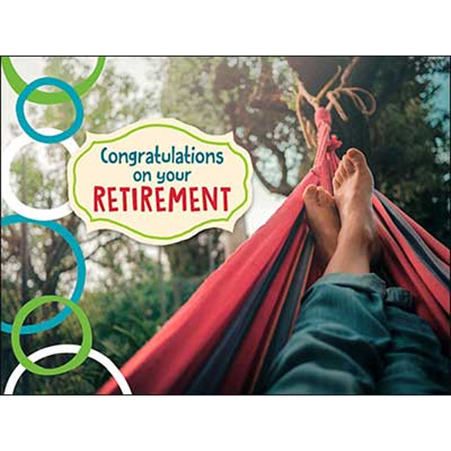 Retirement Card: Image of a hammock