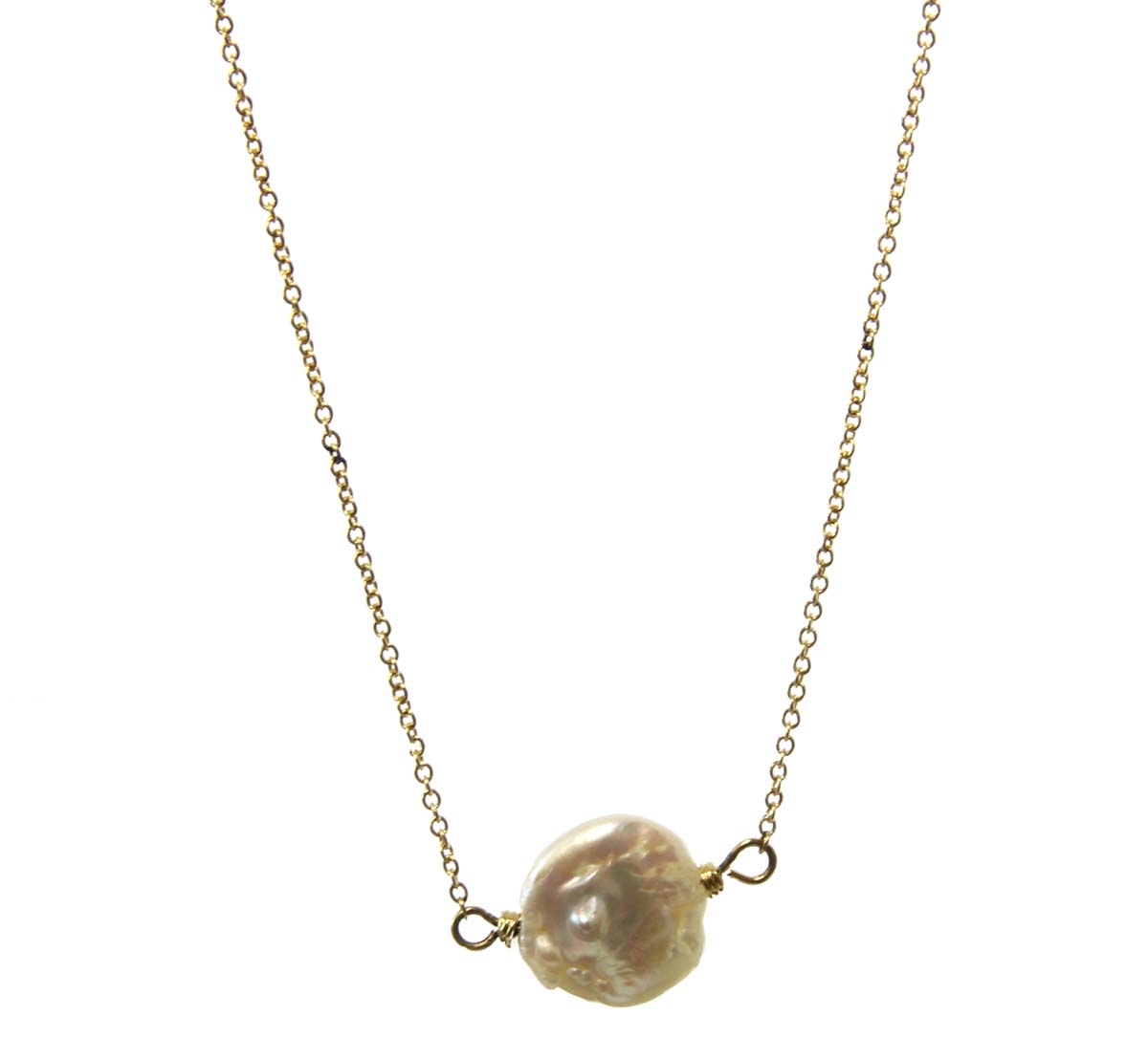 Secret Box™  Pearl Necklace, 14k Gold Dipped