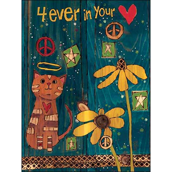Pet Sympathy Card-4ever in your... (image of cat)
