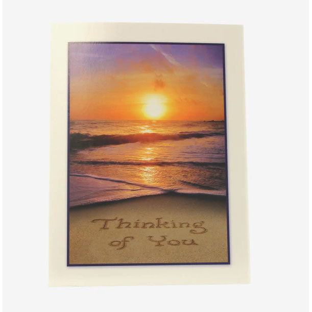 Thinking of you Card : Thinking of you (beach sunset pic)